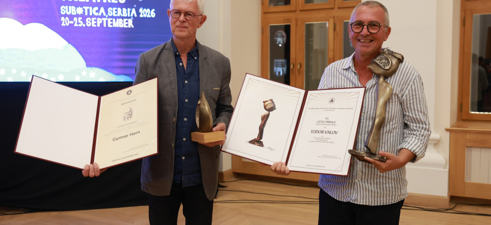 Uručenjem nagrada Todoru Valovu i Gunaru Hornu svečano otvoren 33.  Međunarodni festival pozorišta za decu Subotica